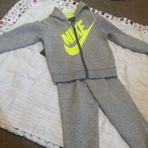 Baby boy Nike lime green and gray outfit